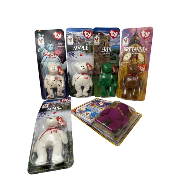 Beanie Baby Sealed Collection of 6-Maple (2), Glory, Erin, Britannia, Millennium - Picture 4 of 4